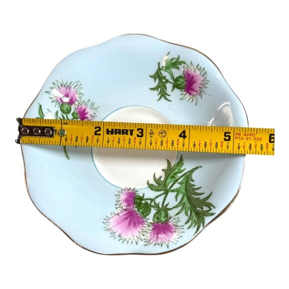 Vintage Foley Teacup and Saucer Glengarry Thistle Pattern Bone China England - Picture 4 of 14